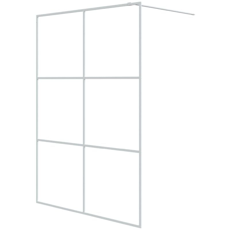Vidaxl - Paroi de douche Blanc 140x195 cm Verre esg transparent