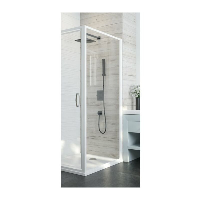 Leda - Paroi de douche fixe Atout 3 Verre transparent - 80 cm