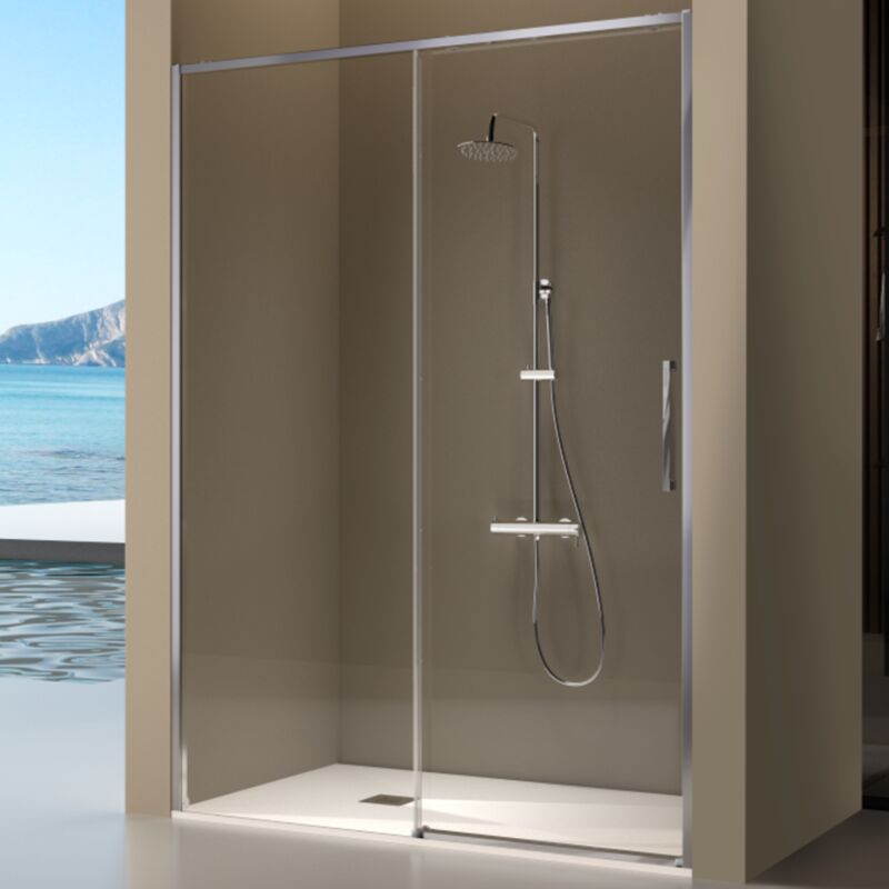Paroi de douche fixe + porte coulissante delta 137-139.6 cm