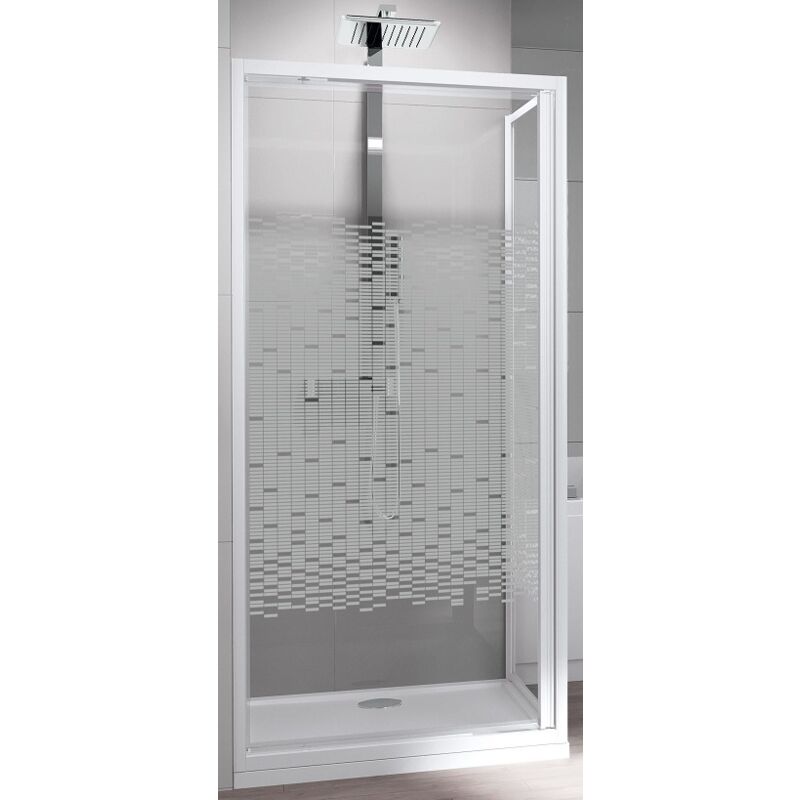 Novellini - Paroi de douche fixe série riviera 2.0 - Dimensions : 68 - 72cm verre transparent