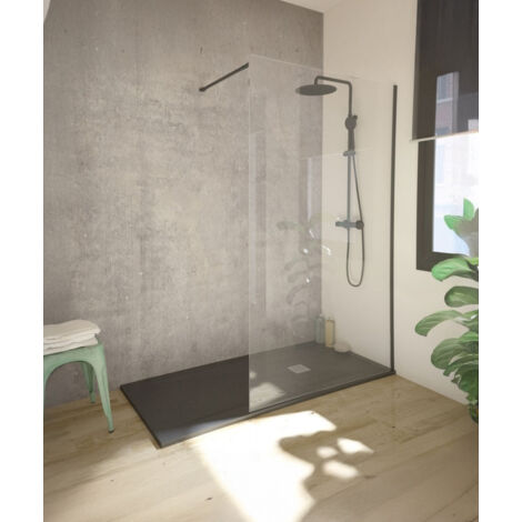 Paroi de douche fixe Single Black - 140 cm