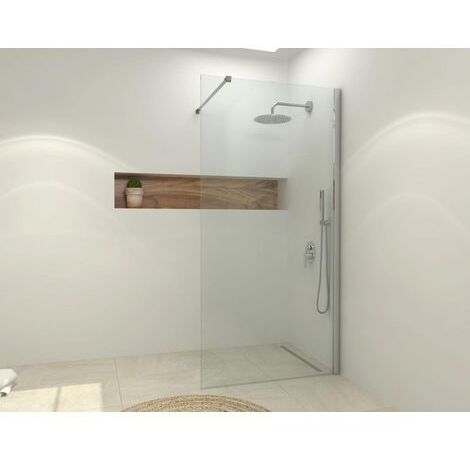 Paroi de douche fixe Single chromé - 130 cm