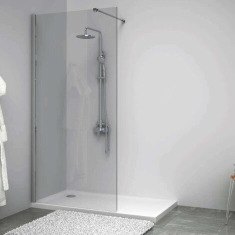 Paroi de douche fixe Single chromé - 70 cm