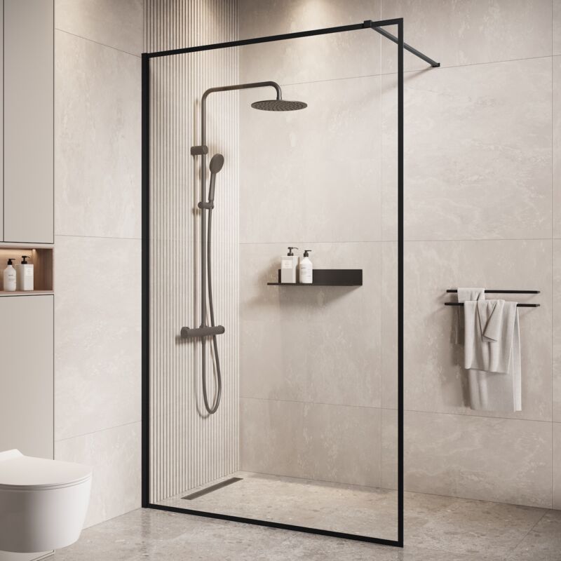 Badplaats - Douche à l'italienne Georgia - 120 x 200 cm Noir -