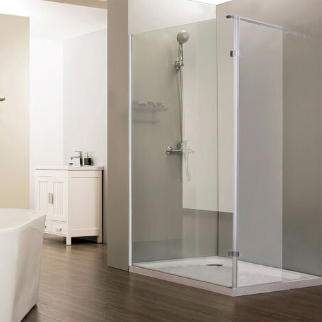 CUISIBANE 110+40 x 200cm CALYPSO verre 8 mm avec volet pivotant