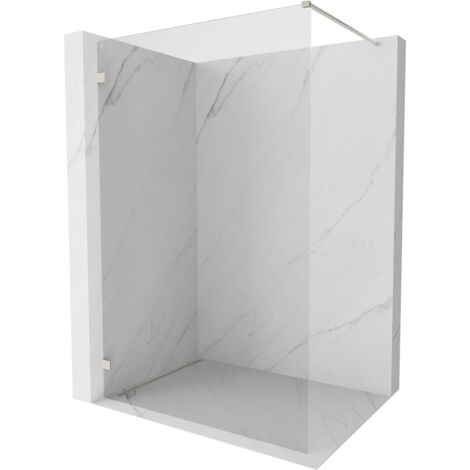 Paroi de douche Mexen Lunar Walk-in gauche 150 x 200 cm, transparente 8 mm, nickel brossé - 830-150-000-97-00-L