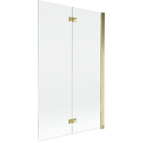 Paroi de douche Mexen Mist 2 volets droite 110 x 150 cm, transparent, doré - 8A9-110-002-50-00-P