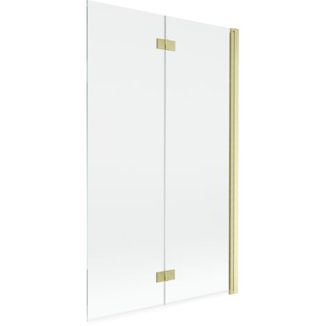 Paroi de douche Mexen Mist 2 volets droite 110 x 150 cm, transparent, or brossé - 8A9-110-002-55-00-P