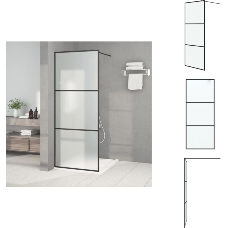 Paroi de douche Noir 80x195 cm Verre esg dépoli - Mur De Douche - Paroi De Douche - Douche Noire - Cabine De Douche - Verres Esg