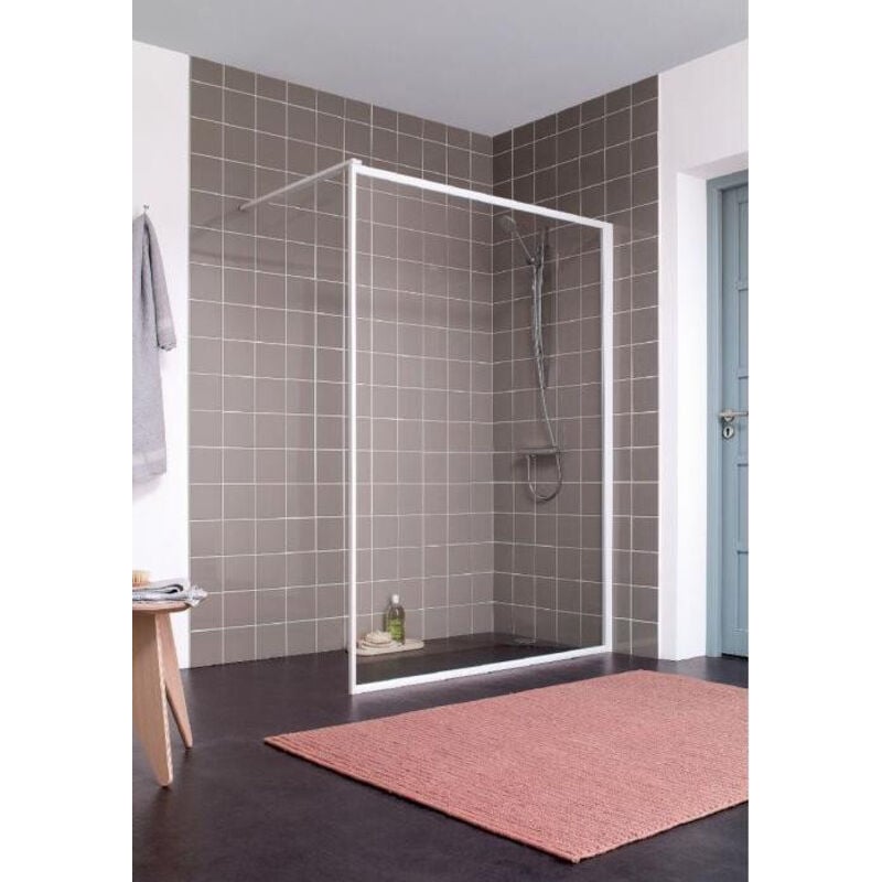 Paroi de douche ouverte Atout 3 Leda Verre transparent - 90 cm