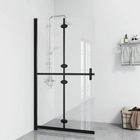 Paroi de douche pliable - Paroi de baignoire Moderne Verre ESG transparent 100x190 cm BV296972 - BonneVie