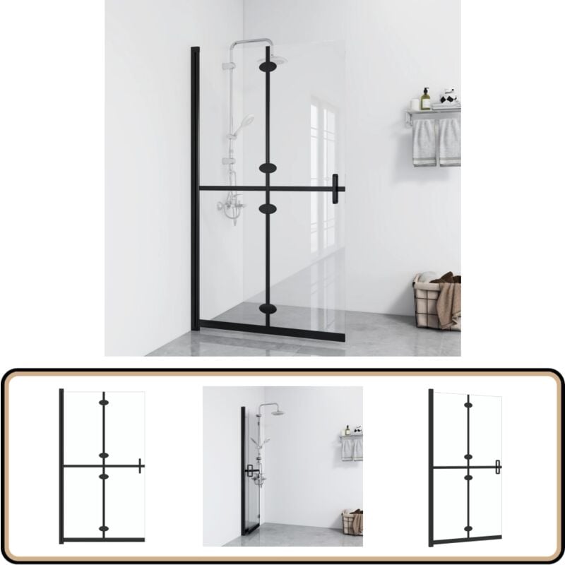 Vidaxl - Paroi de douche pliable Verre esg transparent 120x190 cm - Mur De Douche - Douche Italienne - Paroi De Douche - Cloison De Douche - Verre