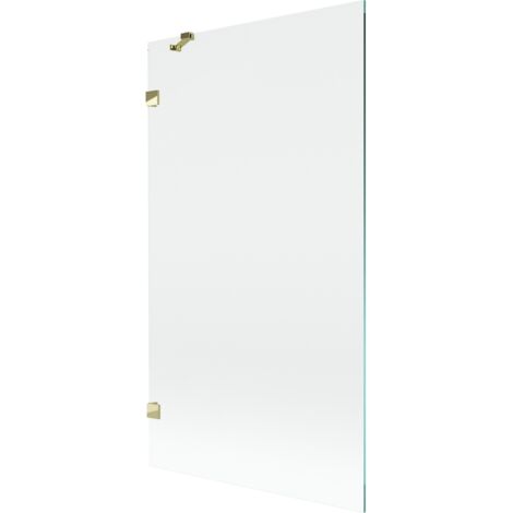 Paroi de douche pliante à 1 volet Mexen Lunar 100 x 150 cm, transparent, doré - 897-100-000-50-00