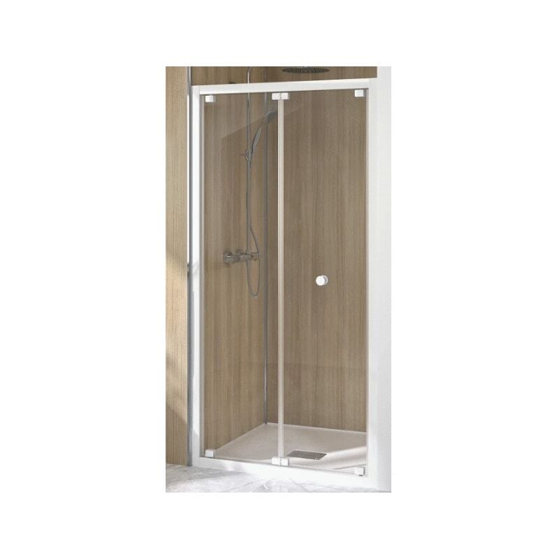 Porte de douche pliante supra iii s 80CM avec profilé blanc Kinedo PA1560BTN