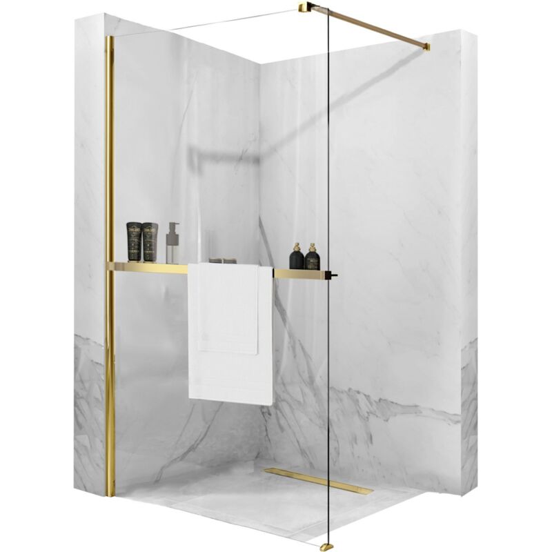 Paroi De Douche Rea Aero Gold N 120 Walk In + Evo