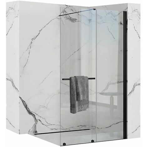 PAROI DE DOUCHE REA CORTIS BLACK 100