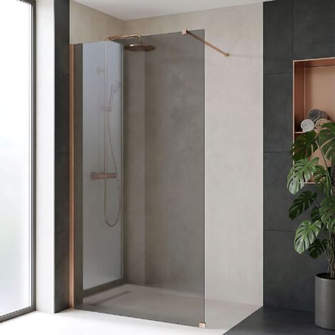 Paroi De Douche Rea Flexi Grey Brush Copper 100 Grey