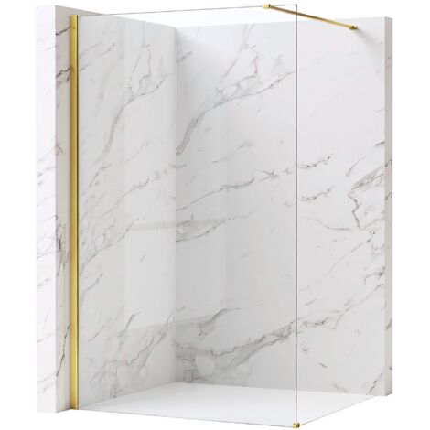 Paroi De Douche Rea Flexi Transparent Gold 110