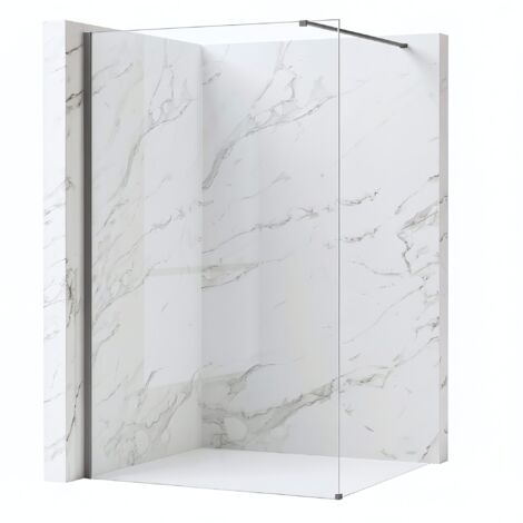Paroi De Douche Rea Flexi Transparent Titanium 110