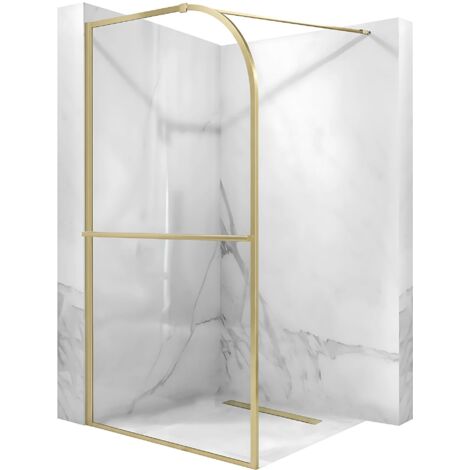 PAROI DE DOUCHE REA SKY 100 BRUSH GOLD