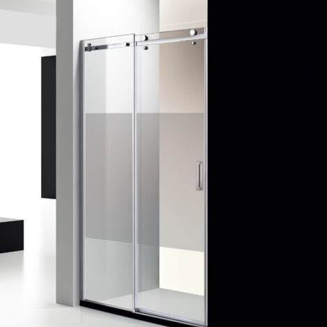 Paroi de douche sablée poignée à droite