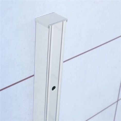 Paroi de douche sans seuil – Profilé d'extension blanc – Matériau inox – Pour Kinedo Smart Design C – Garantie 5 ans