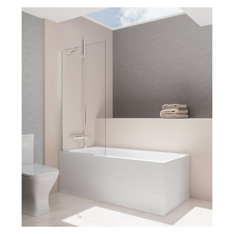 Panneau fixe baignoire fix 8 mm Mesure: 150x85 cm, Décoré: Transparent