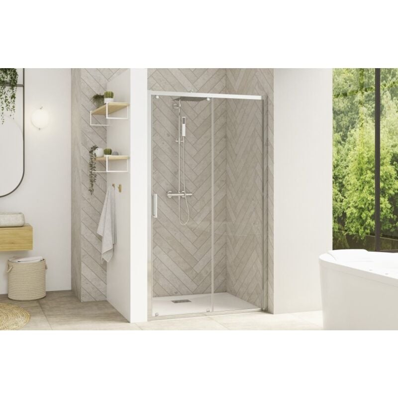 Kinedo - Porte de douche smart design c verre transparent 90 cm chromé