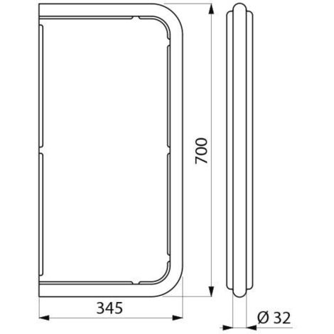 Paroi de protection pour urinoir Delabie en acier inoxydable TU 1.4301 satiné