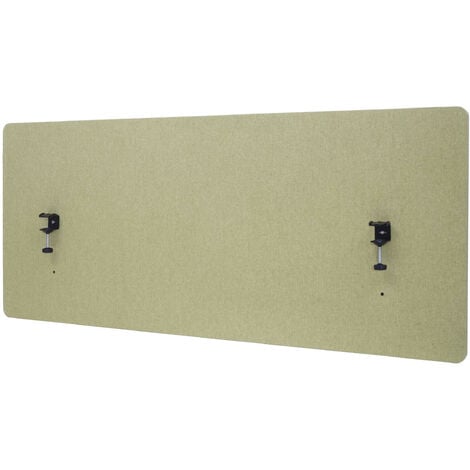 MENDLER Paroi de séparation acoustique HWC-G75, Protection visuelle pour bureau, panneau, tissu - 140x60cm, vert