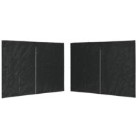 Paroi de tente de réception 2pcs fermeture éclair PE Anthracite