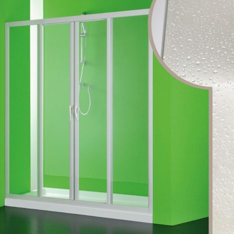 Paroi douche 140 CM en acrylique mod. Mercurio 2 avec ouverture centrale