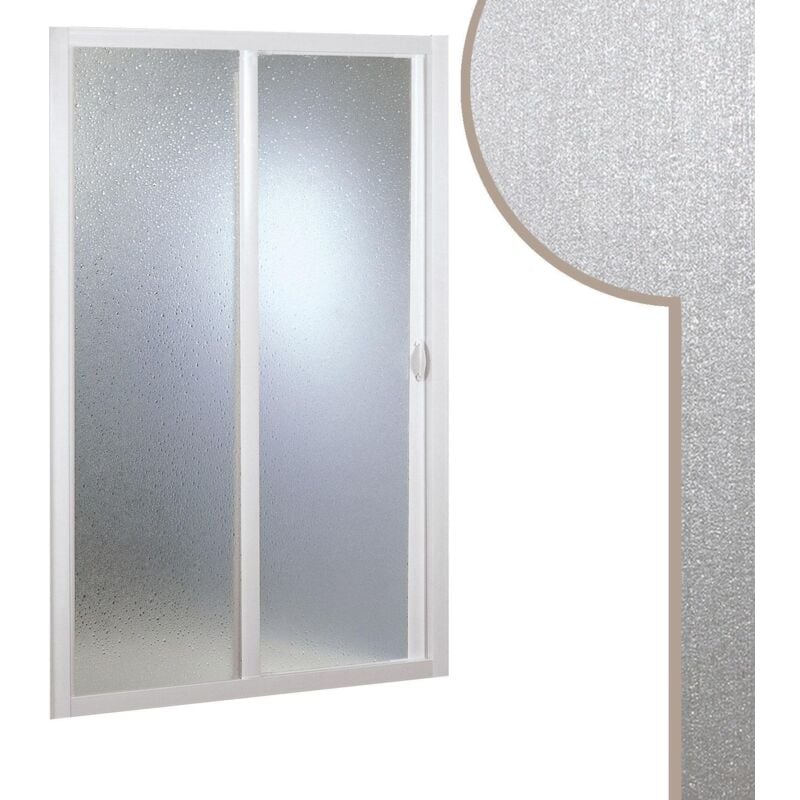 Paroi douche coulissante en acrylique mod. Smart avec ouverture latérale 100 cm