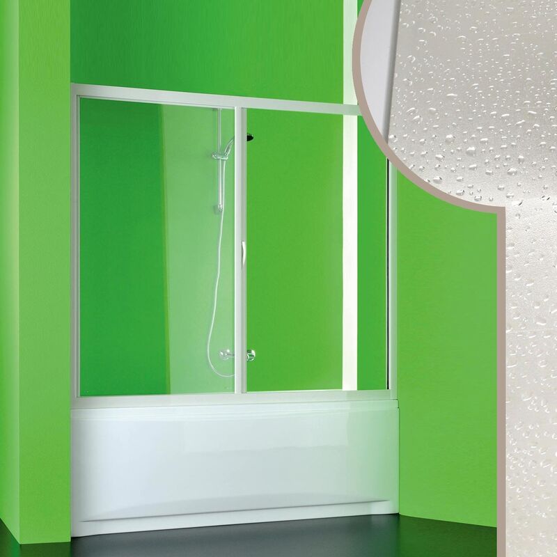 Nina 160cm avec ouverture lat/érale Pare baignoire douche en Plastique PVC mod