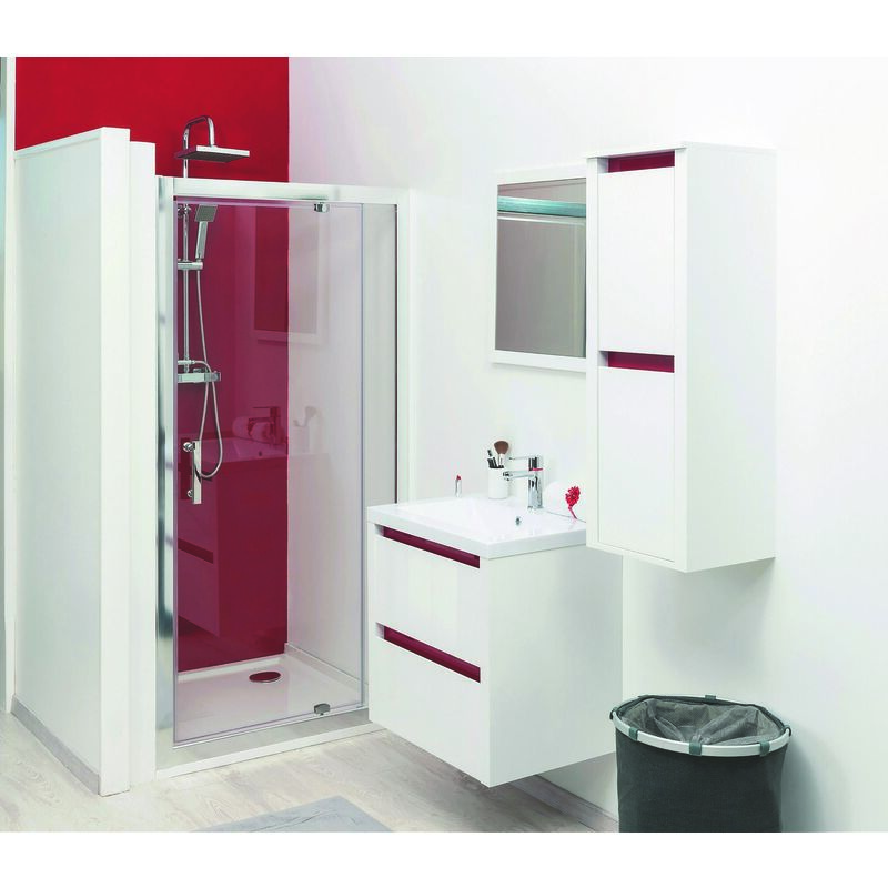 Façade ekla - Pivotante - Finition Chromé - 90x185cm