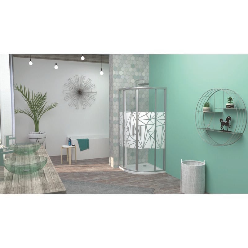 Façade EKLA - Coulissante 1/4 Cercle - Finition Sérigraphié - 80x185cm