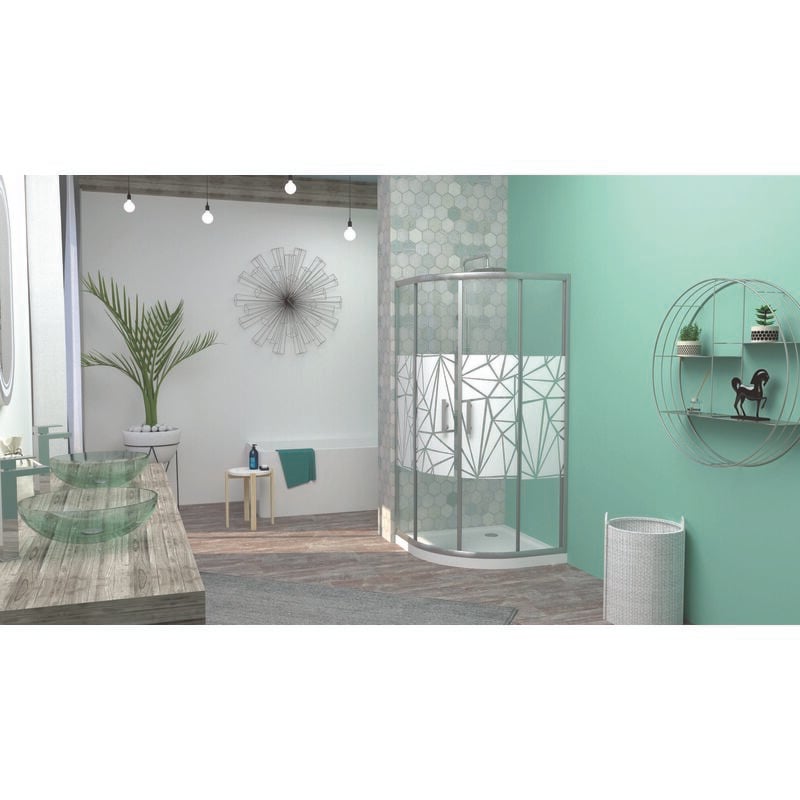 Façade ekla - Coulissante 1/4 Cercle - Finition Sérigraphié - 90x185cm