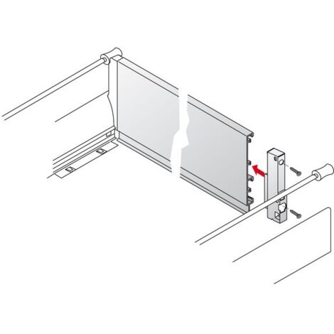 Paroi en aluminium pour arrivée, 2 m, hauteur 144 cm