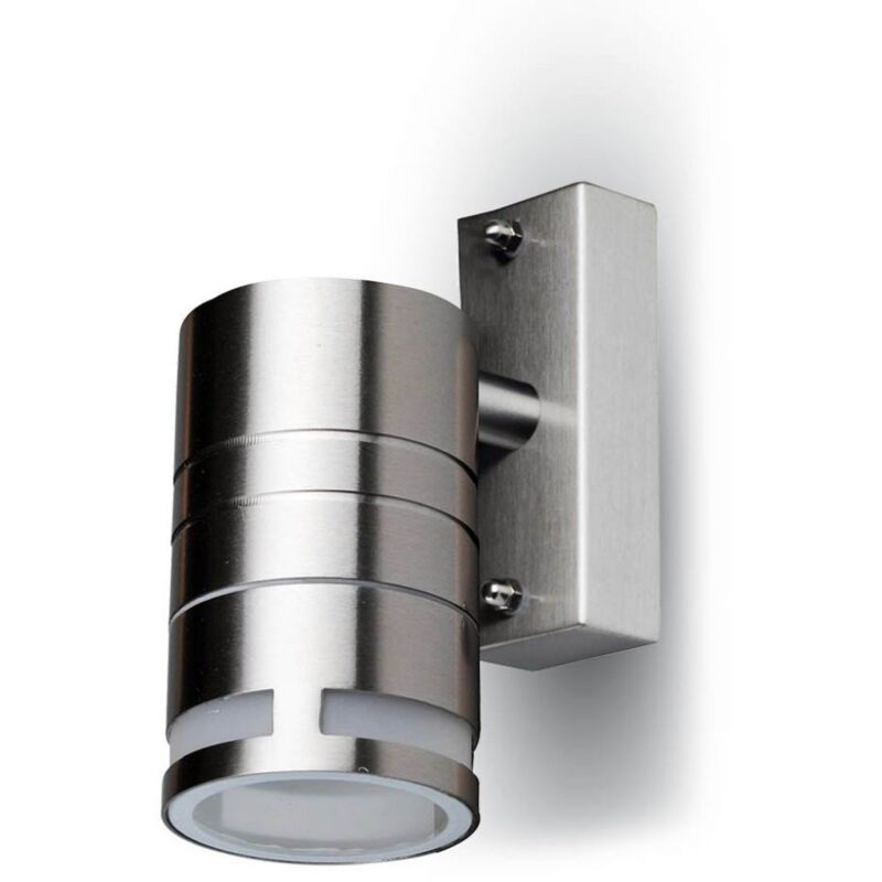 Lampe murale d'extérieur - Down - Support GU10 - IP44 - Acier inoxydable
