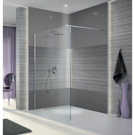 Paroi fixe OPEN 2 pour douche ouverte 80 VT LEDA L13OP60833