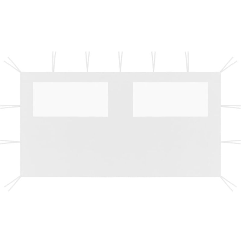 Vidaxl - Paroi latérale de belvédère avec fenêtres 4x2 m Blanc