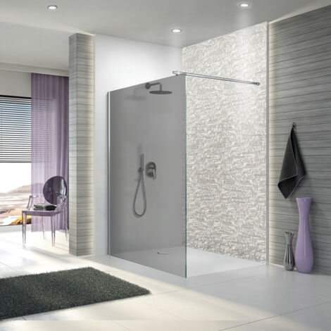 Paroi OPEN 2 fixe avec barre stabilisation hauteur 200 cm LEDA L13OP61013