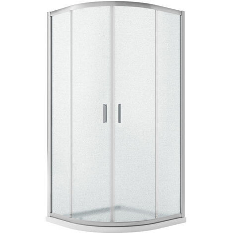 Parois cabine de douche demi-circulaire verre opaque h 198 mod. Ready 90X90 cm