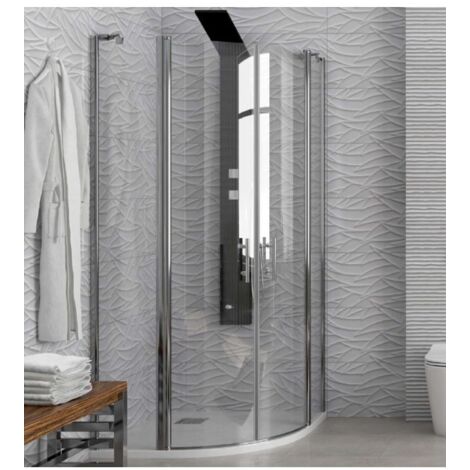 Parois de douche ¼ de cercle PANEX 200 H. 190 cm-Transparent-Transparent--