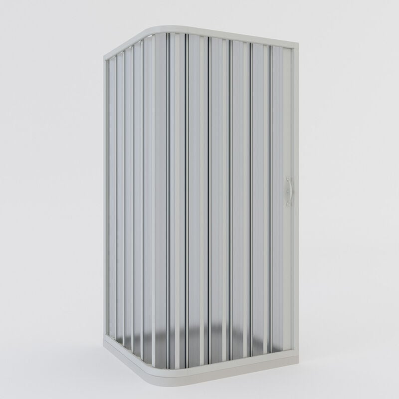 Idralite - Cabine parois de douche pliante en pvc réductible réversible h 185 mod. Aster avec ouverture Latérale 80x80 cm