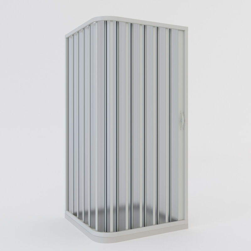 Idralite - Cabine parois de douche pliante en pvc réductible réversible h 185 mod. Aster avec ouverture Latérale 90x90 cm