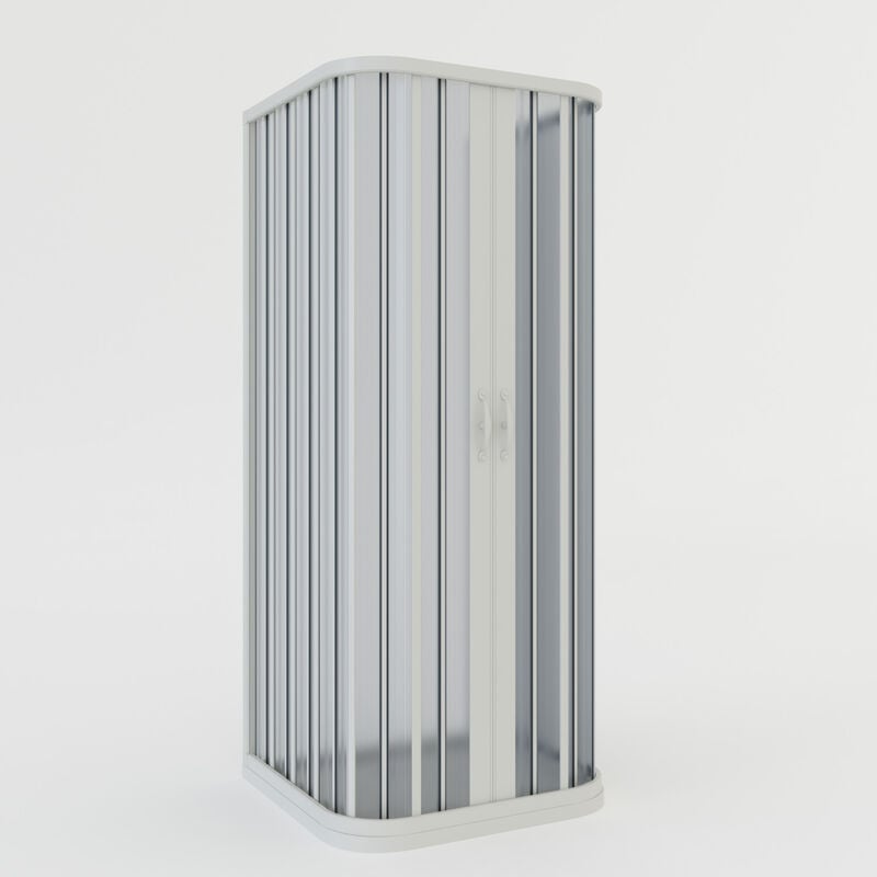 Idralite - Cabine parois de douche pliante 3 côtés en pvc réductible h 185 mod. Narciso avec ouverture Centrale 70x70x70 cm