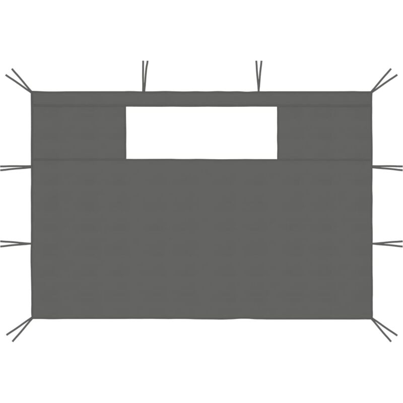 Vidaxl - Parois latérales de belvédère avec fenêtres 2 pcs Anthracite