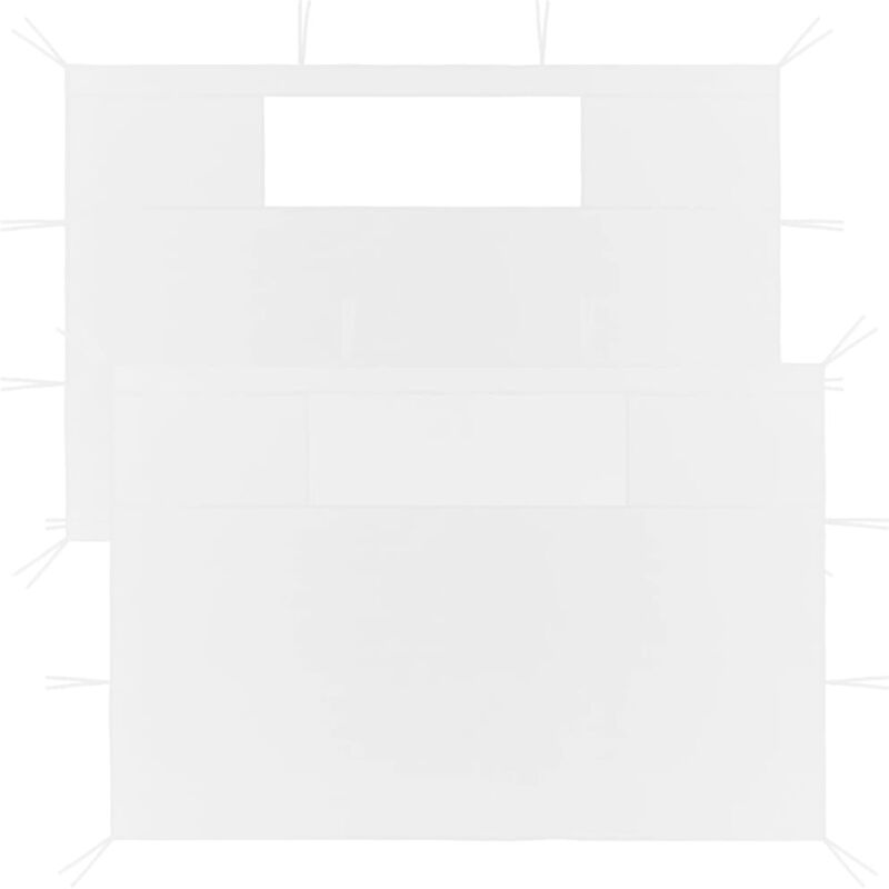 Vidaxl - Parois latérales de belvédère avec fenêtres 2 pcs Blanc