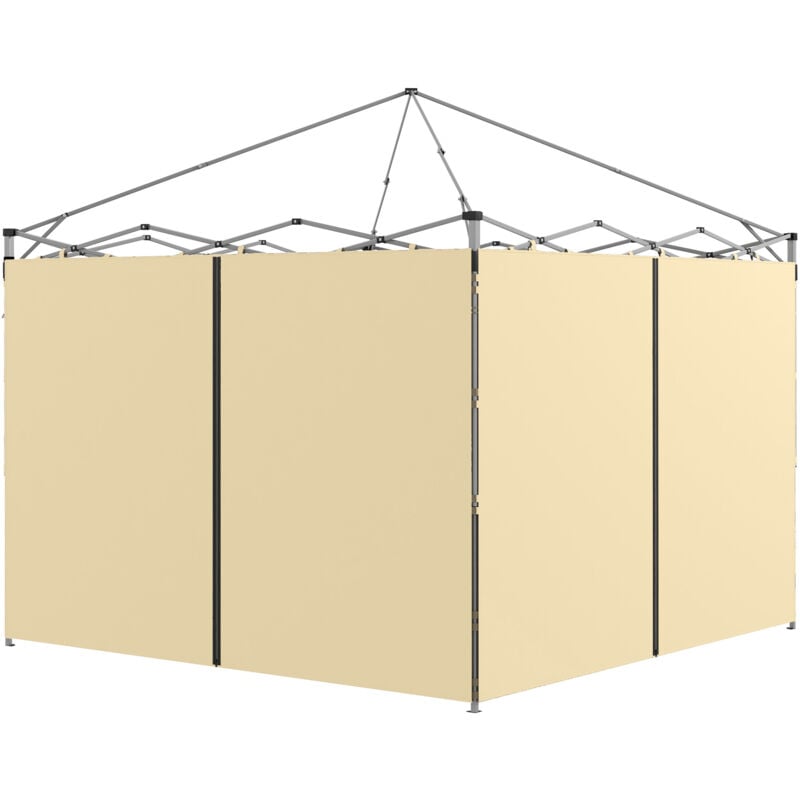 Parois latérales de rechange barnum panneaux latéraux pour tonnelle 3 x 3 ou 3 x 6 m - lot de 2 pièces - beige